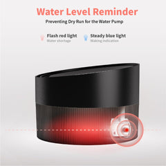 beQ cat water fountain water level visible pane for monitoring hydration