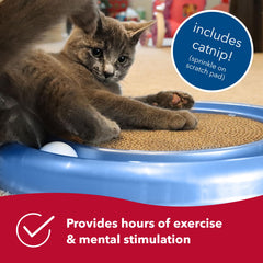Bergan Coastal Pet Turbo Scratcher catnip included boosts playful energy.