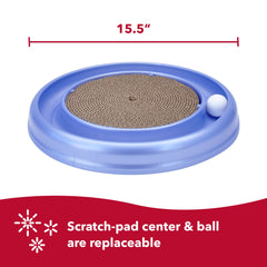 Bergan Coastal Pet Turbo Scratcher non-slip bottom keeps toy steady.