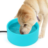 Berverra heated bowl outdoors 3.2L keeps water ice-free for winter outdoor pets.