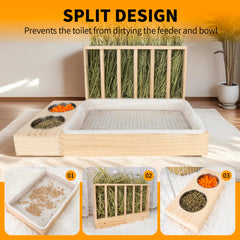 BESNEW stainless steel mesh close-up showing waste-free hay access for rabbits