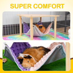 BESNEW guinea pig hammock fabric close-up shows soft, easy to clean material.