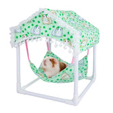 BESNEW guinea pig hammock stand shows sturdy support for safe resting