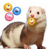 BESNEW natural rubber squeaker ball for ferrets supports interactive play and safe chewing.