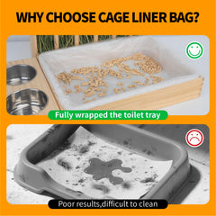 BESNEW rabbit cage liner with elastic opening for easy install.