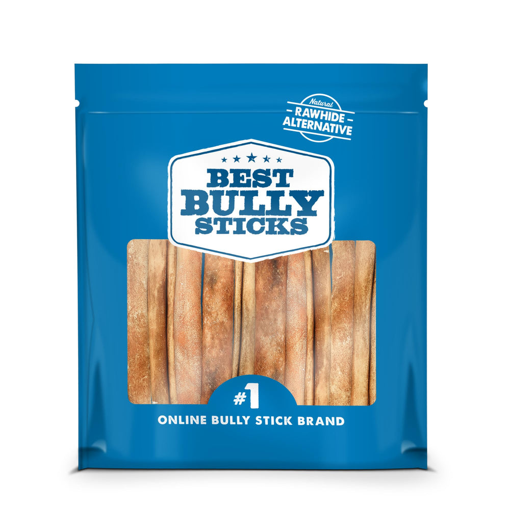 Best Bully Sticks 6in collagen stick dog closeup showing a long-lasting chew for dogs