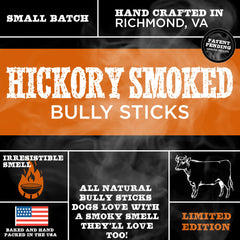 Best Bully Sticks Hickory Smoked 4in beef ingredient closeup highlights natural grain-free chew.