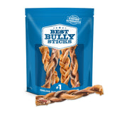 Best Bully Sticks braided 6-inch chew for large dogs; durable long-lasting chew.