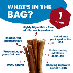 Best Bully Sticks 4-8 inch chew in hand, ideal for small dogs and light chewers.