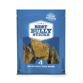 Best Bully Sticks peanut butter stuffed cow hooves closeup highlighting the chewy center for dental health.