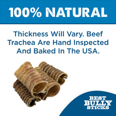 Best Bully Sticks premium 3-inch beef trachea close-up texture showing natural chew surface