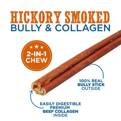 Best Bully Sticks collagen-core close-up highlighting beef collagen center for joints