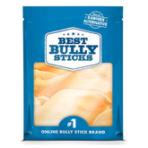 Best Bully Sticks thick-cut cow ears packaging highlights single-ingredient natural dog treats