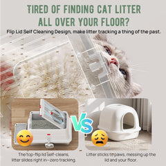 BEST JAJA stainless steel litter box high-sided walls prevent spills and contain litter