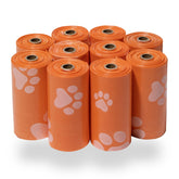 Best Pet Supplies dog poop bags orange roll for outdoor walks and easy cleanup.