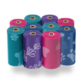 Best Pet Supplies dog poop bags roll in assorted colors for park cleanup convenience.