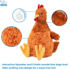 Best Pet Supplies interactive dog toy with squeaks and crinkle legs for engaging play.