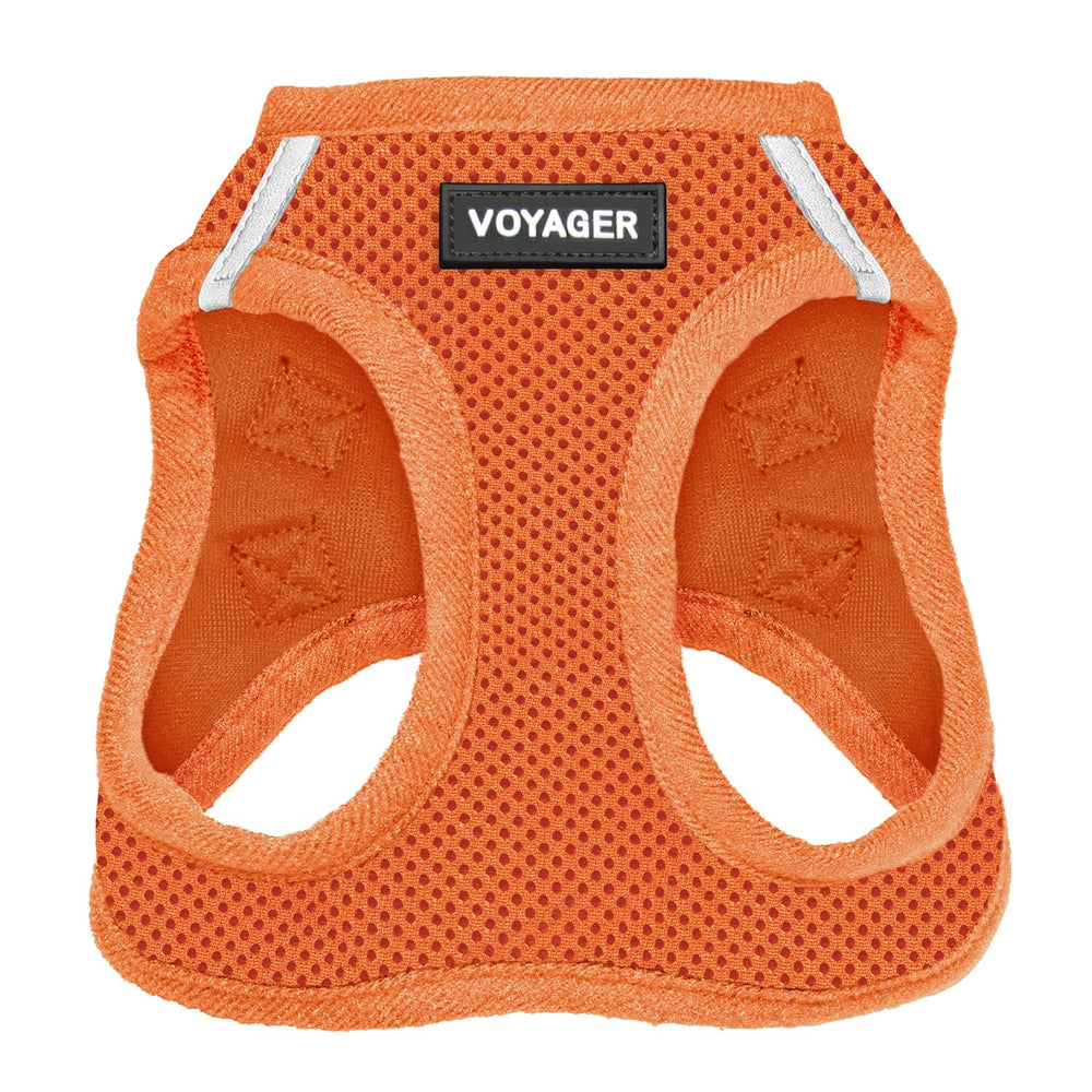 Best Pet Supplies Voyager step-in air harness orange with all-weather mesh for comfortable daily walks.
