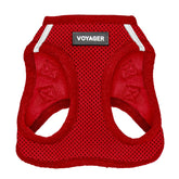 Best Pet Supplies Voyager Step-in Air Harness red front view demonstrates secure-fit for dogs
