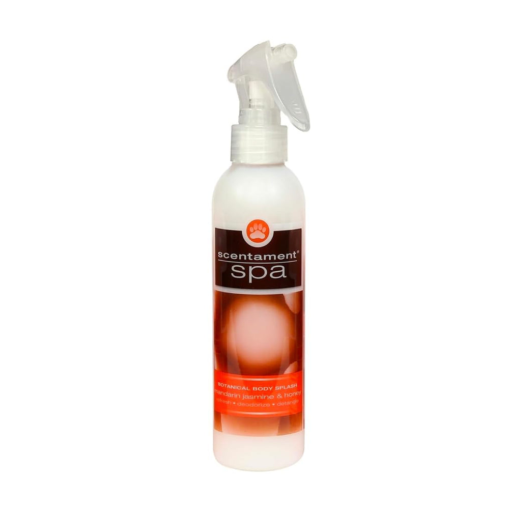 Best Shot Scentament Spa bottle front, ready-to-use detangler for pets with a refreshing aroma.