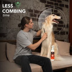 Best Shot Scentament Spa pet brushing action, detangling without heavy brushing.