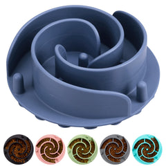Bestalk slow feeder insert in dark blue with suction cups for stable mealtimes.