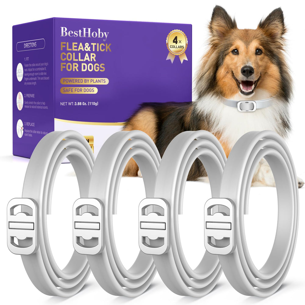 BestHoby flea tick collar 4-pack on dog for multi-dog households