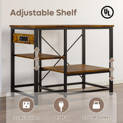 Bestier stand side view highlights balanced design for wall placement and cords management.