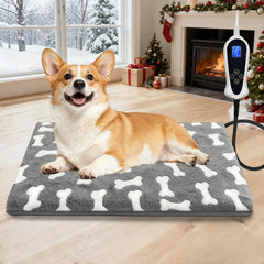 Bestio dog heating pad with 22x18 inch size and clear LCD display for precise warmth