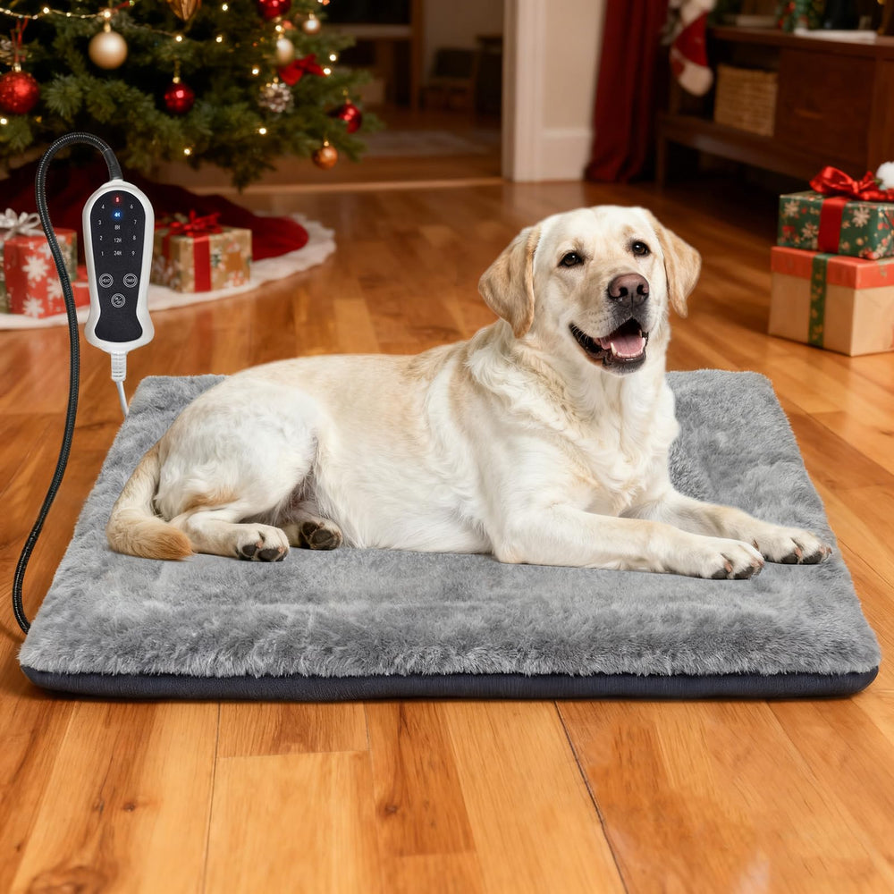 Bestio heated dog bed cover grey removable offers easy washing and long-lasting softness.