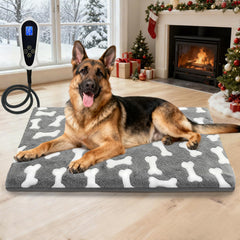 Bestio large dog heating pad cover view demonstrates cozy warmth on a pet bed
