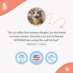 BestLife4Pets allergy relief pills closeup supports holistic skin health for cats