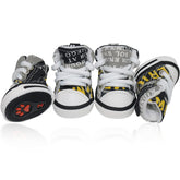 BESUNTEK dog shoes provide durable outdoor protection on hot pavement.