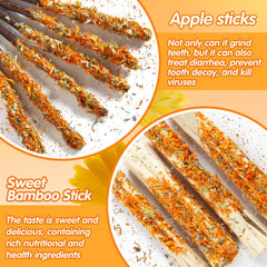 BETAM Apple Sticks with bamboo variation—dual-chew assortment supports dietary fiber goals.