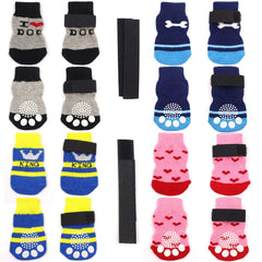 Betinyar anti-slip dog socks offer secure traction on hardwood floors.