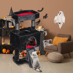 BEWISHOME cat condo with perch provides a private resting spot