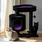 BEWISHOME Gothic Cat Tree coffin bed front view offering cozy resting space