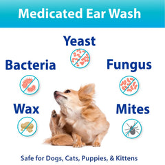 BEXLEY LABS Curaseb ear cleaner label closeup highlights cucumber melon scent.