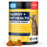 BFDEREN Dog Allergy Chews bottle shows convenient daily relief for itch-prone dogs