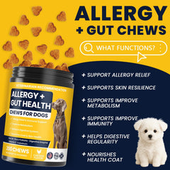 BFDEREN Itch relief dog chews paw view suggests paw licking relief during active days
