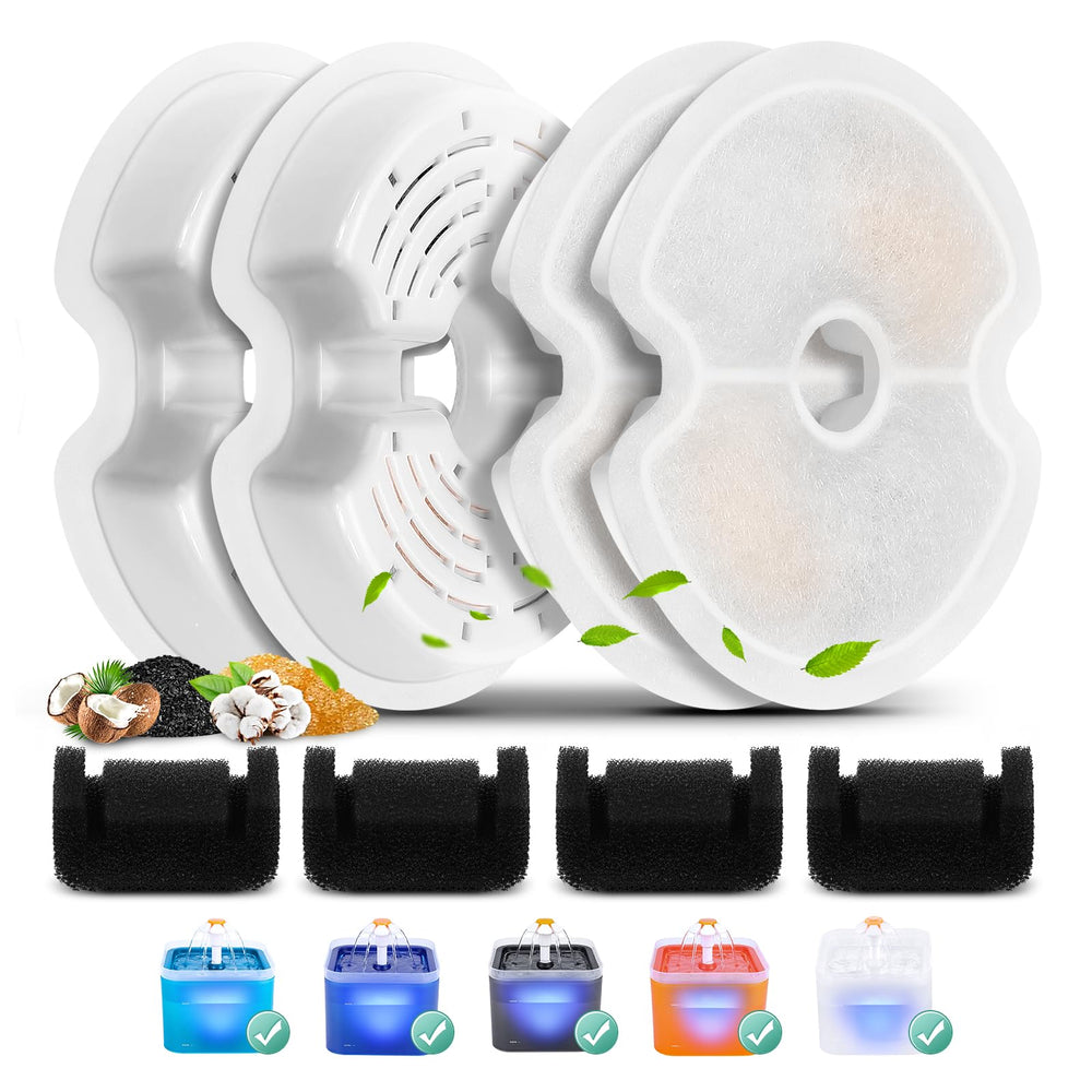 BFLICROY quadruple-filtration-filters ensure cleaner water for pets.