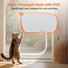 BFNN Cat Screen Door durable rubberized mesh closeup resists wear