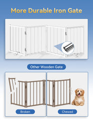 BFNN reinforced metal dog gate emphasizes strength and durability for busy homes.