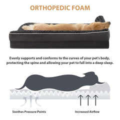 BFPETHOME orthopedic dog bed soft surface offers cozy comfort for sensitive paws