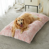 BFPETHOME large-soft-pink dog bed provides cozy comfort for large dogs.
