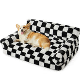 BFPETHOME dog couch bed front view, plush cloud-like comfort for medium to large dogs.