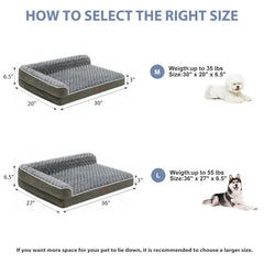 BFPETHOME large dog bed measures 36 by 27 inches for roomy lounging
