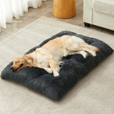 BFPETHOME large navy dog bed with plush surface for cozy naps and anxiety calming
