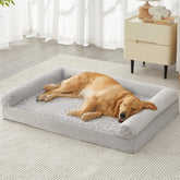 BFPETHOME orthopedic-dog-bed-foam-closeup highlights supportive egg-crate foam for joint comfort.