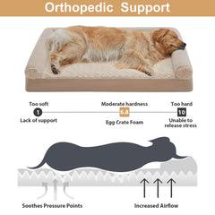 BFPETHOME orthopedic memory foam dog bed promotes restful sleep and muscle support